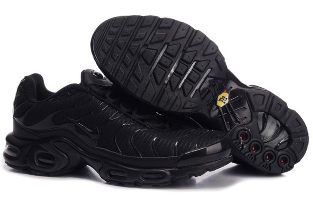 Mens Nike Air Max TN 2010 All Black Mesh Shoes - Click Image to Close